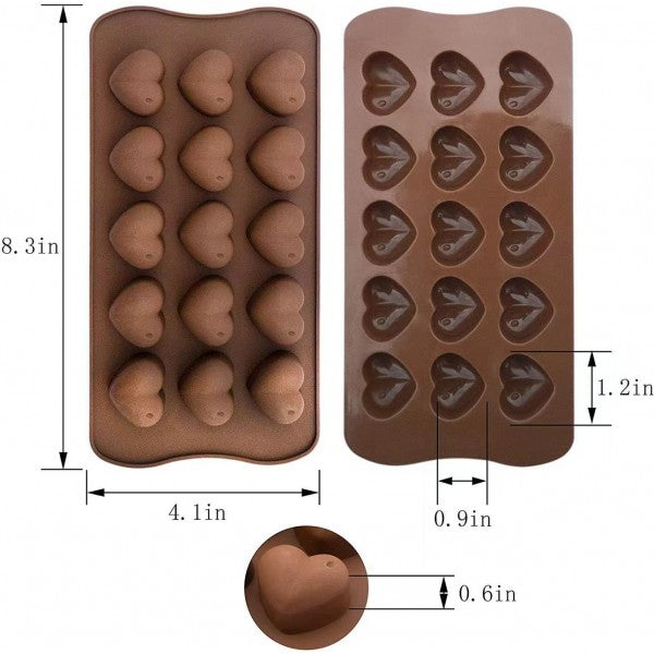 Heart Ice Cubes And Chocolate Silicone Mold - Choclate - Shop N Save