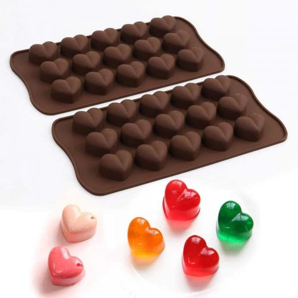 Heart Ice Cubes And Chocolate Silicone Mold - Choclate - Shop N Save