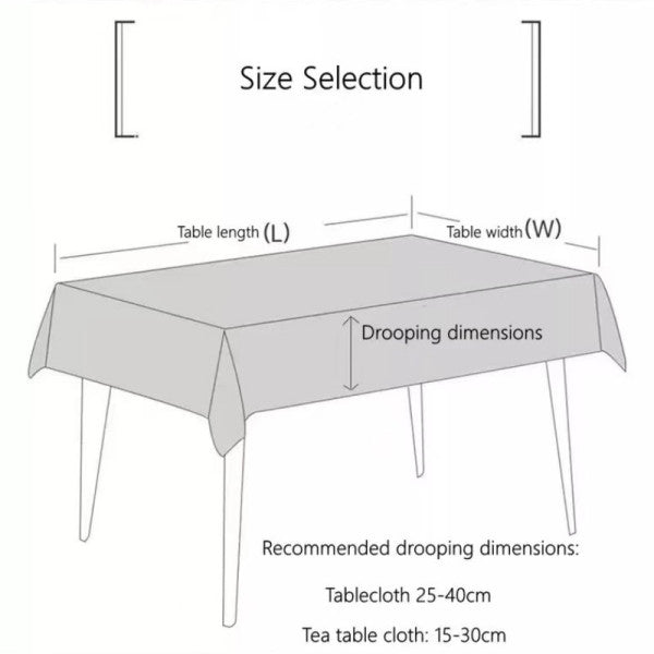 Waterproof Oil Proof Hollow Rectangle Vinyl Large Size Tablecloth - 137x200 CM - Shop N Save
