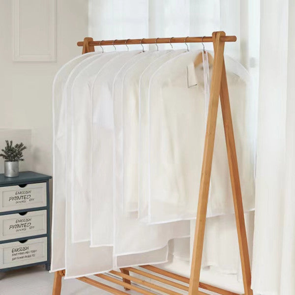 6 Pieces Multi Size Household Clothing Coat Dust Cover Set - White