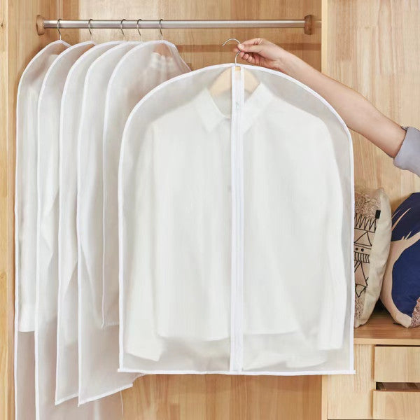 6 Pieces Multi Size Household Clothing Coat Dust Cover Set - White