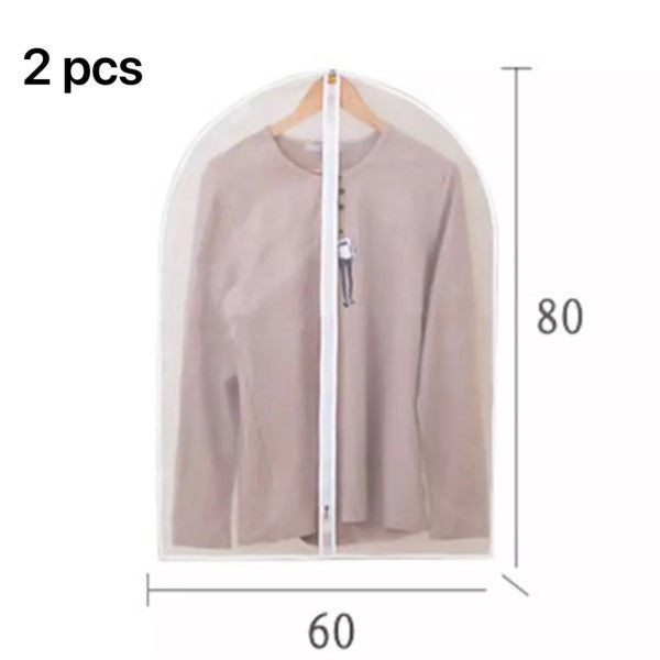 6 Pieces Multi Size Household Clothing Coat Dust Cover Set - White