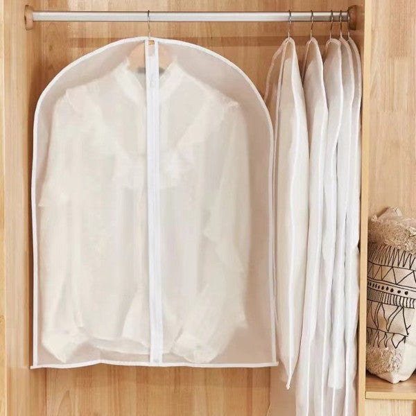 6 Pieces Multi Size Household Clothing Coat Dust Cover Set - White