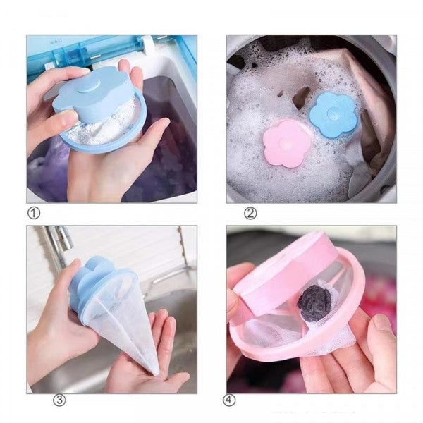 Washing Machine Lint Filter Hair Catcher Floating Mesh Bag