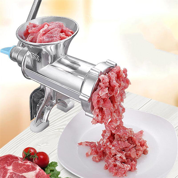 Heavy Duty Manual Meat Mincer Grinder - Silver - Shop N Save