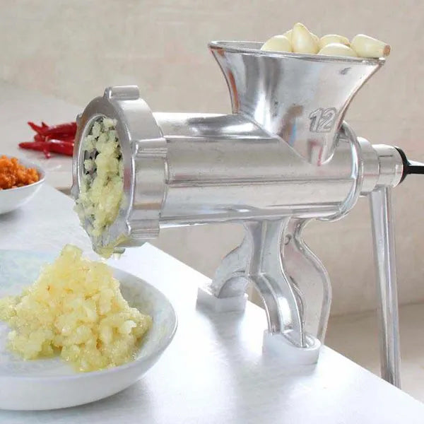 Heavy Duty Manual Meat Mincer Grinder - Silver - Shop N Save