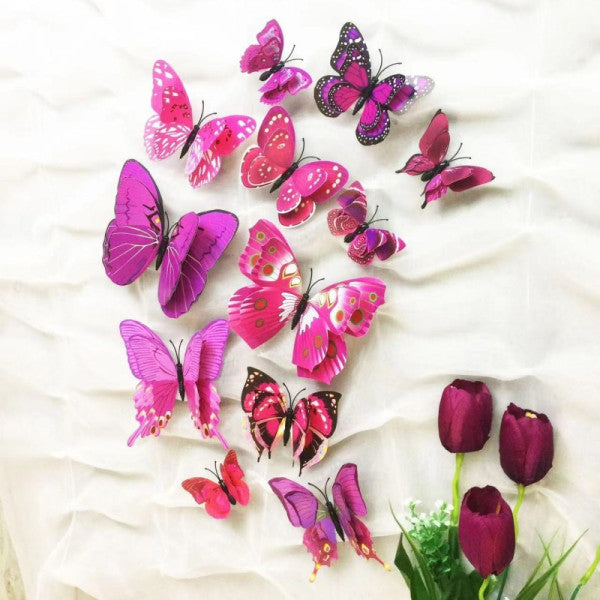 Butterfly Wall Home Decoration Stickers - Purple