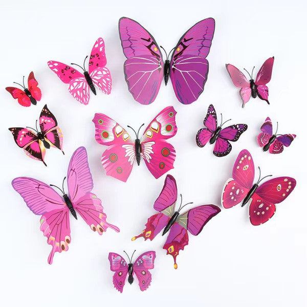 Butterfly Wall Home Decoration Stickers - Purple