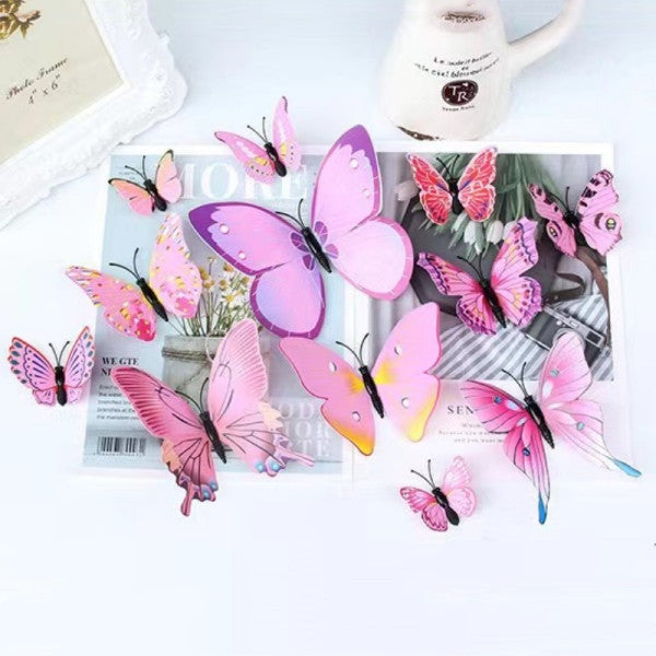 Butterfly Wall Home Decoration Stickers -Pink