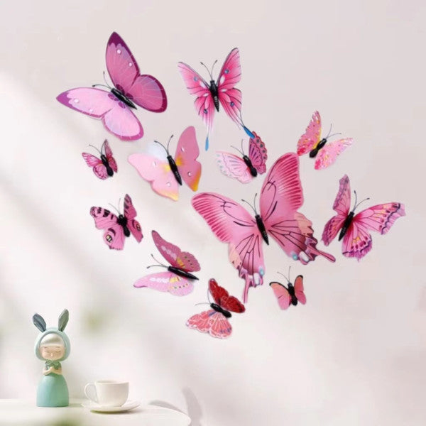 Butterfly Wall Home Decoration Stickers -Pink