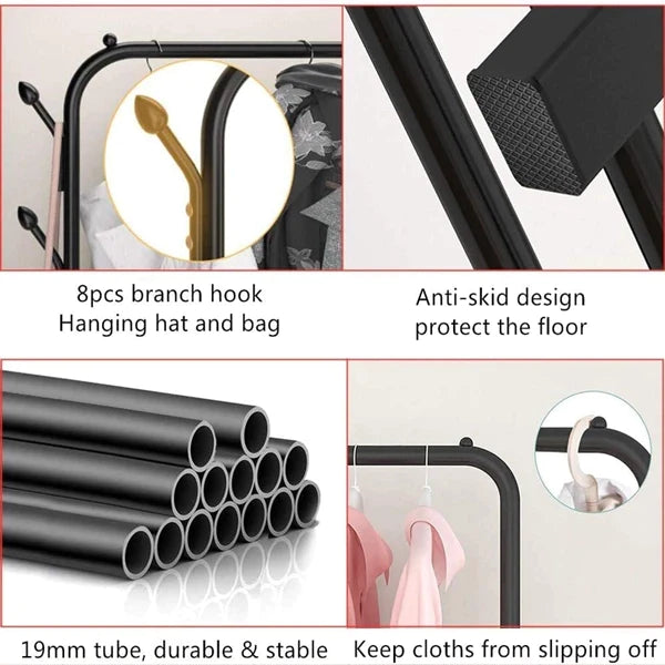 Simple Assembly Clothes Hanger Rack - White - Shop N Save