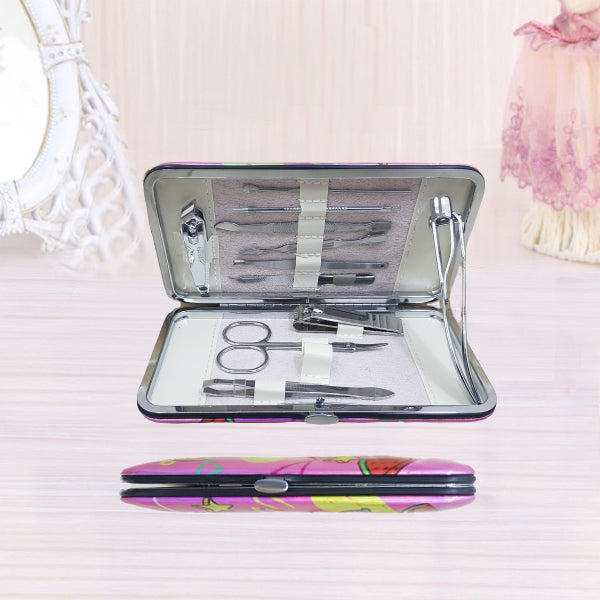 11 Pcs Stainless Steel Nail Clippers Kit with Case - Silver - Much My