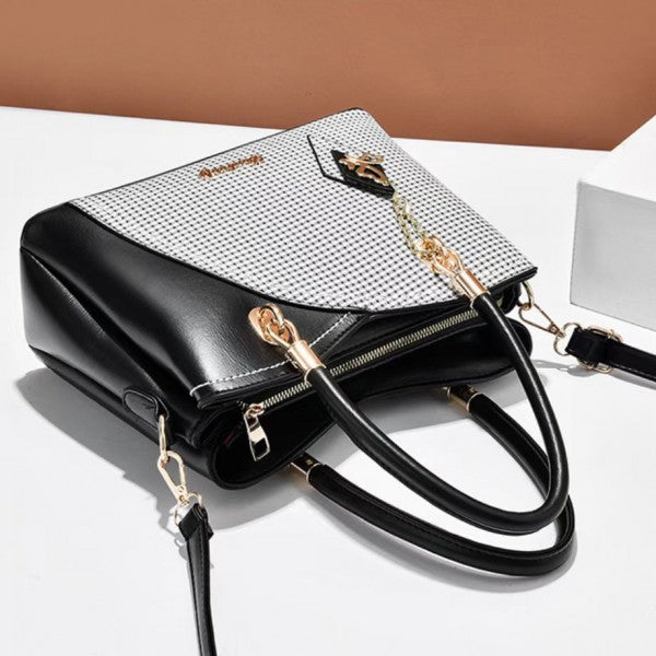 Hight Quality Women Fashion Patchwork Handbag - Black - Shop N Save