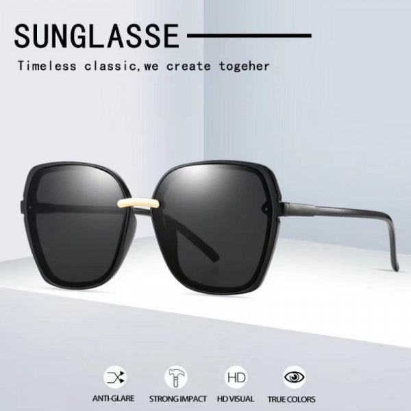 Women Retro Simple Polygon Sunglasses - Black - Shop N Save