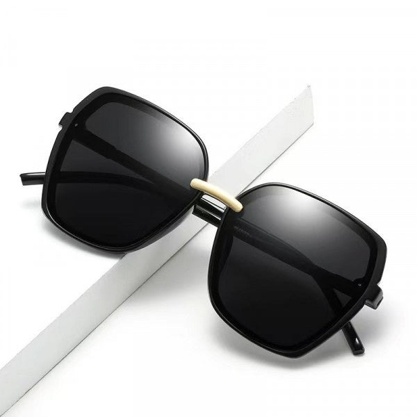 Women Retro Simple Polygon Sunglasses - Black - Shop N Save