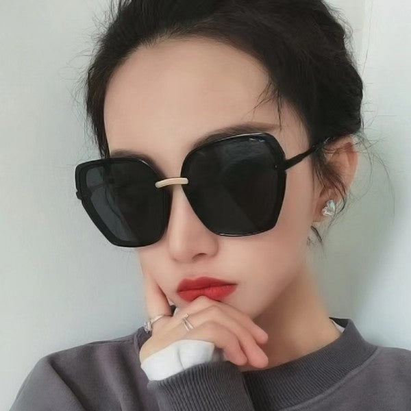Women Retro Simple Polygon Sunglasses - Black - Shop N Save
