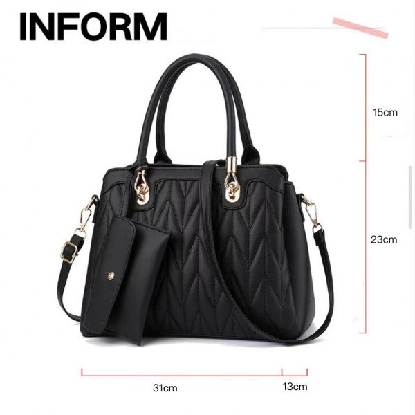 Ladies Rhombus Fashion Large Capacity Quality Handbag - Brown