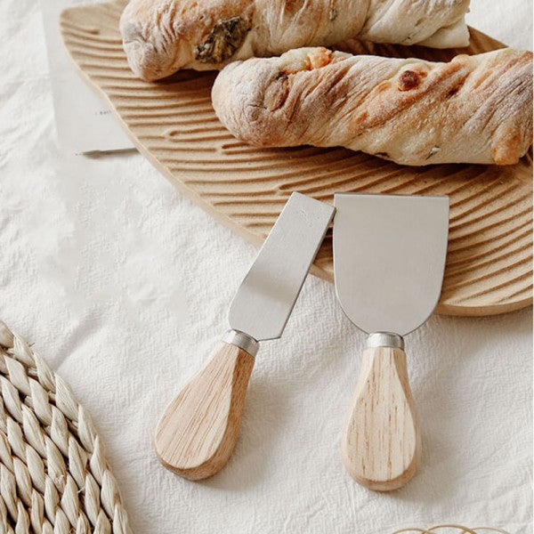 Cheese Knife With Wooden Handle 4 Piece Kitchen Tool Set - Shop N Save