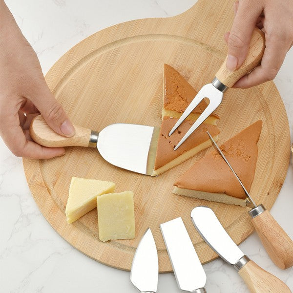Cheese Knife With Wooden Handle 4 Piece Kitchen Tool Set - Shop N Save