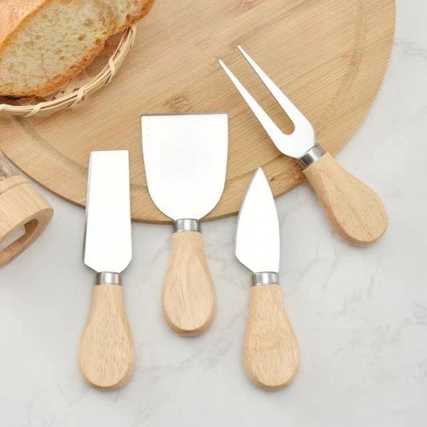 Cheese Knife With Wooden Handle 4 Piece Kitchen Tool Set - Shop N Save