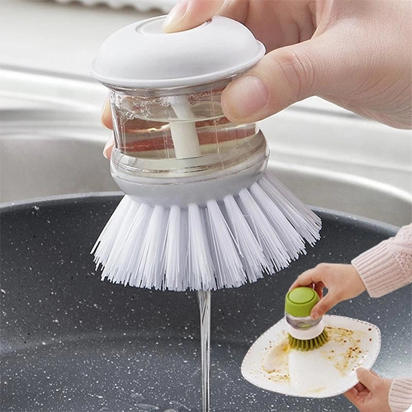 Soap Dispensing Easy Dish Washing Cleaning Brush - Green - Shop N Save
