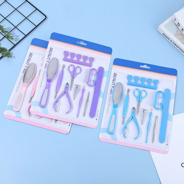 10 Pieces Manicure Pedicure Nail Care Tool Set