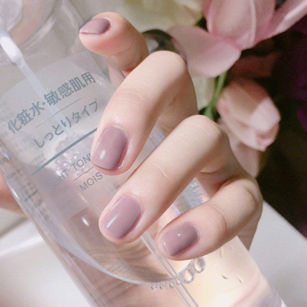 24 PCs Set Glossy Press On Nails Brown Short Fake Nails - Light Purple - Shop N Save