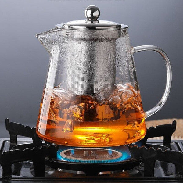 5 PCs Heat Resistant Stovetop Kettle With Cups - 550ML - Transparent - Shop N Save
