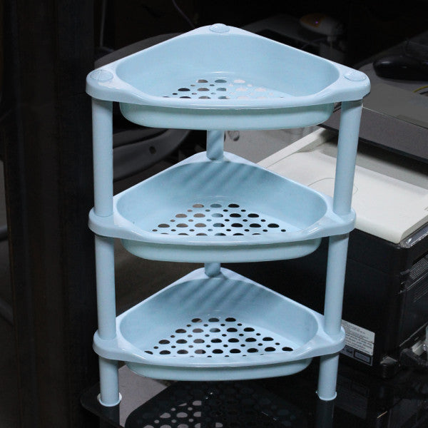 Three Layer Triangle Shaped Corner Rack - Pink - Shop N Save