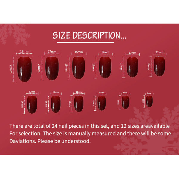 12 PCs Checkered Print Shiny Party Wear Fake Nails - BROWN WHITE - Shop N Save