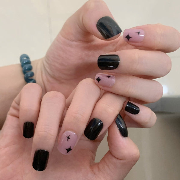 Contrast 12 PCs Multicolor Party Wear Fake Nails - Multi Color - Shop N Save