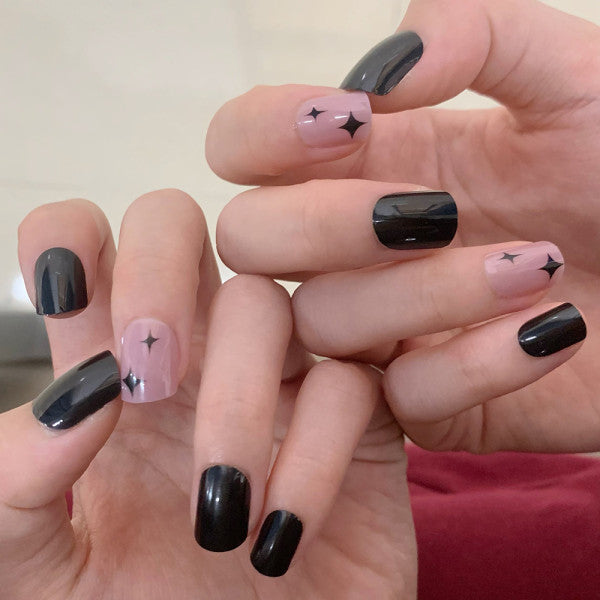 Contrast 12 PCs Multicolor Party Wear Fake Nails - Multi Color - Shop N Save