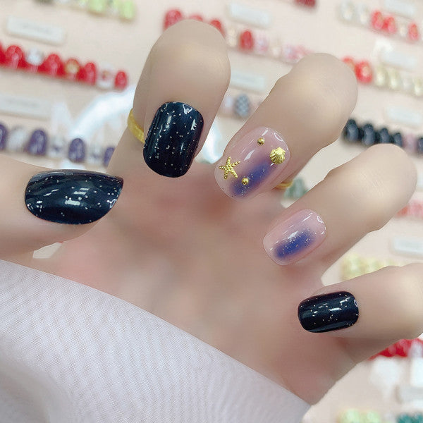 Multi-Tone Party Wear Women Fashion 12 PCs Fake Nails Set - Shop N Save