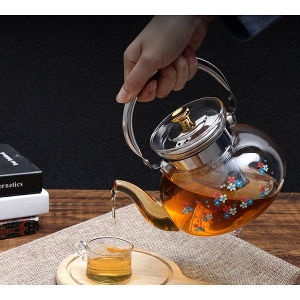 Fancy Luxury Style Transparent Glassware Tea Kettle - Transparent - Shop N Save