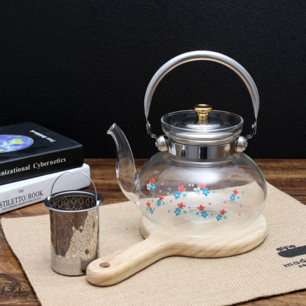 Fancy Luxury Style Transparent Glassware Tea Kettle - Transparent - Shop N Save
