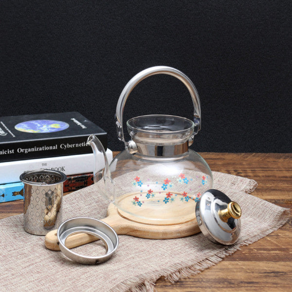 Fancy Luxury Style Transparent Glassware Tea Kettle - Transparent - Shop N Save