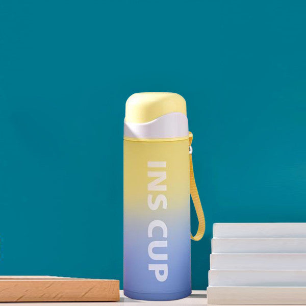 Gradient Pattern Sports Water Bottle - 500 ML - Blue Yellow