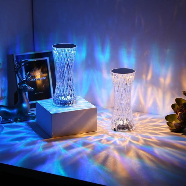 Luxury And Ambiance Combined Crystal Rose Lamp Humidifier - Transparent