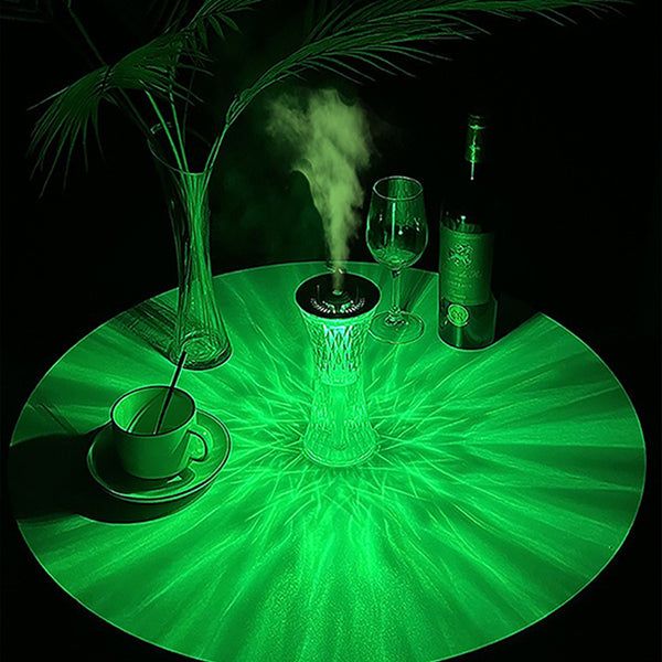 Luxury And Ambiance Combined Crystal Rose Lamp Humidifier - Transparent