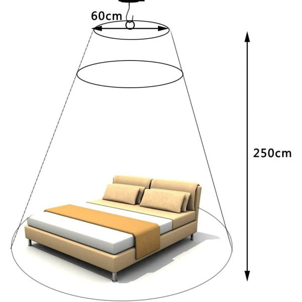 Romantic Hanging Round Mosquito Net For Bedroom - White