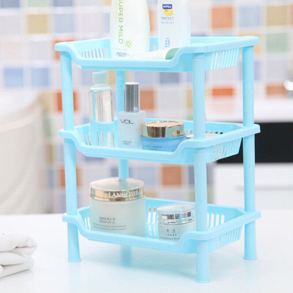 Three Tier Square Shape Storage Rack - Blue - Shop N Save