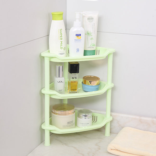 Three Tier Easy Assembling Corner Storage Rack - White - Shop N Save