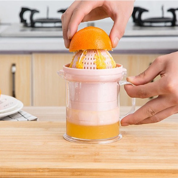 Mini 2 In 1 Manual Hand Press Orange Citric Juicer - Light Blue