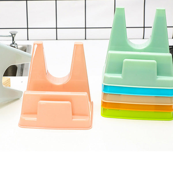 Multi-Functional Fancy Design Lid Spoon Holder Rack - Blue