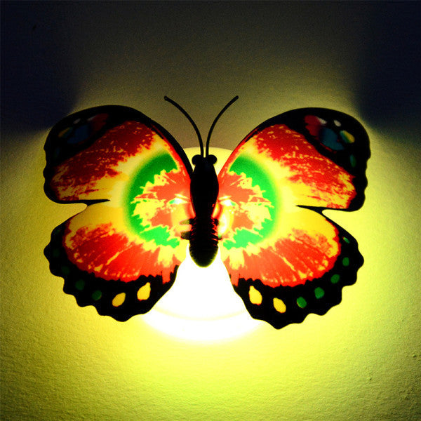 Luminous Colorful Night Wall Sticking Decorative Butterfly