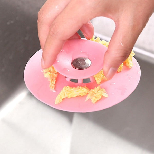 Kitchen Bathroom Silicon Sink Drain Hair Stopper Filter - Gray
