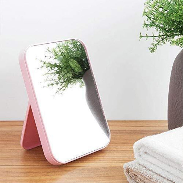 Portable Square Folding Beauty Desktop Mirror - Purple