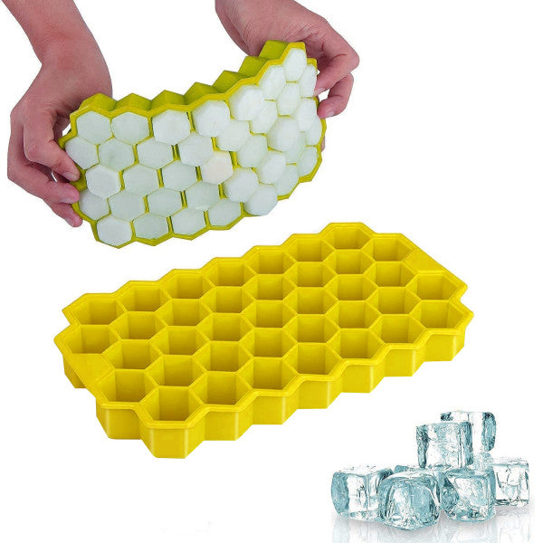 Silicon Flexible Easy Ice Cube Maker Mold With Lid - Blue - Shop N Save