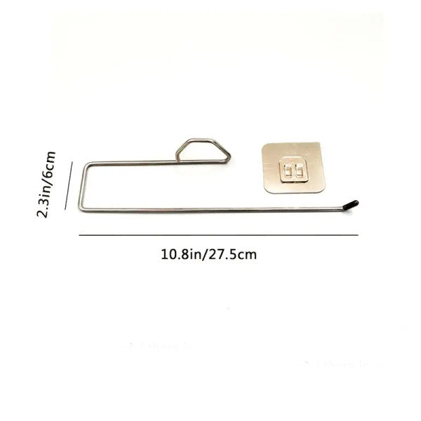 2 Pcs Stainless Steel Multipurpose Towel Storage Hanger - Silver