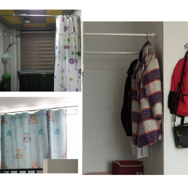 Extendable Telescoping Heavy Duty Adjustable Shower Curtain Multipurpose Rod - 110-200 Cm